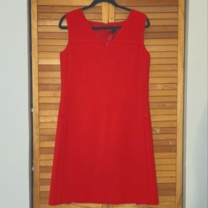 Jil Sander Sleeveless Dress with Front Pockets | Red Virgin Wool | NWT